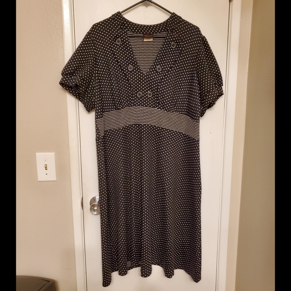 Torrid Black and White Sailor Style Dress